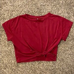 Vintage tie crop top